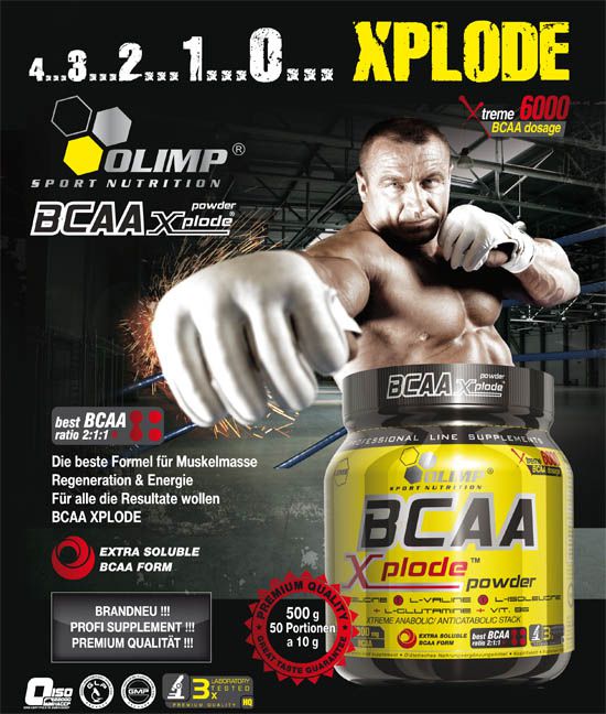 Восстановление мышц с помощью BCAA Xplode Olimp