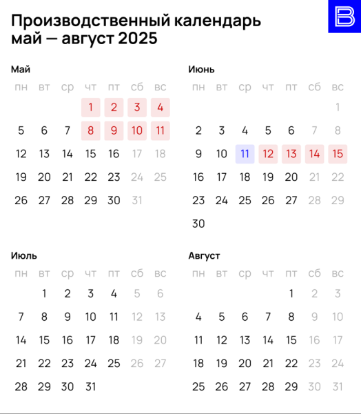 Как отдыхаем в июне 2025 года: выходные и праздники